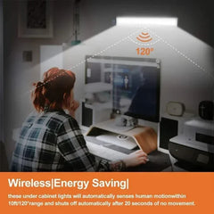 PIR Motion Sensor Rechargeable LED Night Light | Dimmable Magnetic Lamp for Closet St alternate view