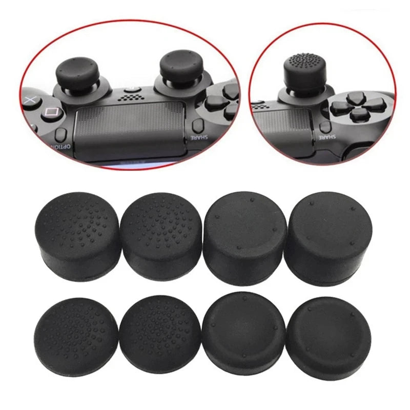 8-Piece Universal Silicone Thumbstick Grips | Anti-Slip Thumb Caps for PS4, PS5, Switch, Xbox Contro