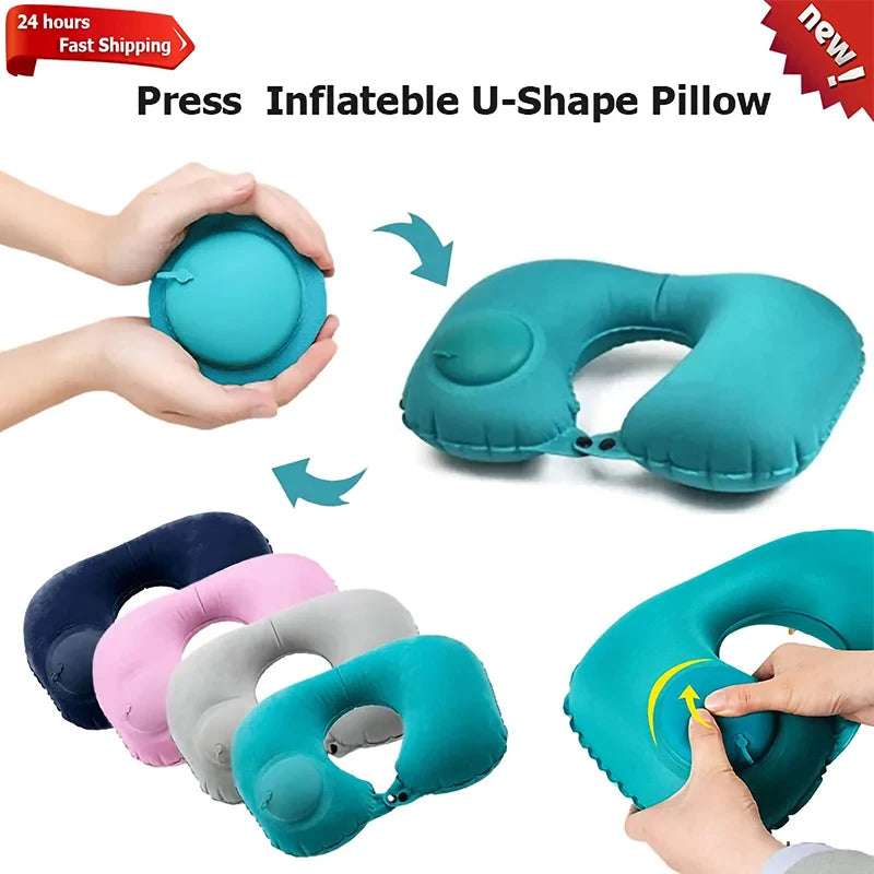 2025 New Inflatable Travel Neck Pillow | Portable U-Shaped Support Pillow