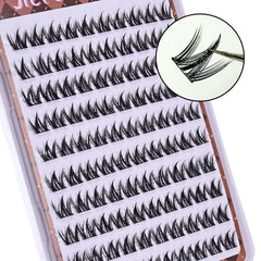 Glue-free Thick Natural Curling Self-adhesive False Eyelashes with W-shaped Design for V detail view