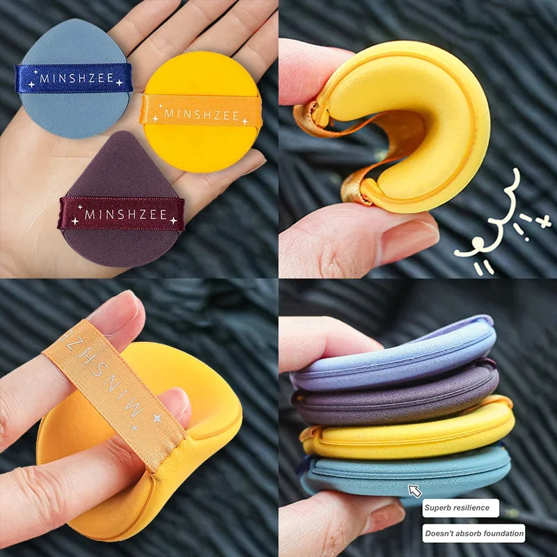 3Pcs Makeup Sponge Puff Set Soft Cotton Face Base Cushion Puffs Washable Velvet Makeup Puff Conceale