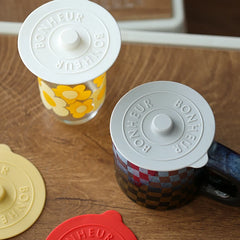 1pcs Universal Silicone Glass Cup Cover Sealing Protective Lid Heat Temperature Preserve detail view