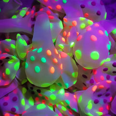 Glow Party Balloons 12 Inch Neon Latex Party Decor | 10 Pack close-up view