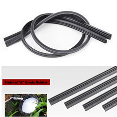 2Pc Bracketless Wiper Blade Refill 6mm 24" 26" Rubber