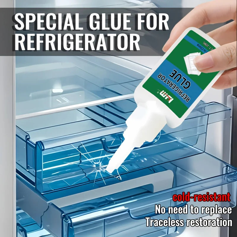Freezer & Refrigerator Glue - Fast-Drying Heavy Duty Cold-resistant Adhesive with Nozzle, Freeze-Pro