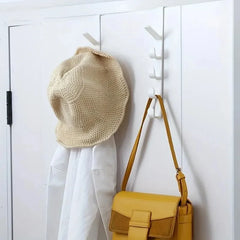 1pc Bedroom Door Hanger Clothes Hanging Rack Over The Door Plastic Home Storage Organiza detail view