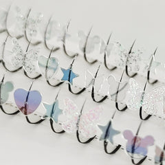 Summer Silvery Butterfly Fairy Eyelashes | Glitter Music Festival Lashes 10-15mm alternate view