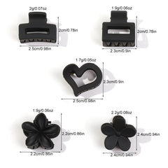 12/24/30Pcs Mini Flower Hair Claw Clips Pack for Women Girl Cute Hair Accessories Creaseless Styling for Bangs Tiny Hair Styling
