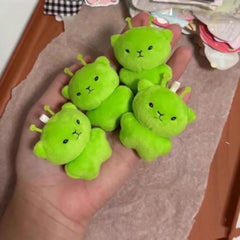 【Peace】Alien Cat Plush Toy Cartoon Stuffed Animal Keychain Accessories Creative Ugly Cute Backpacks