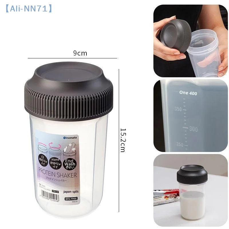 【NN71】400 ML Fitness Shaker Cup For Men And Women Sports Protein Powder Milkshake Mixing Cup Health