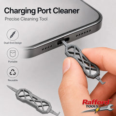 Rafford Portable Charging Port Cleaner, Dual-End USB C Phone Dust Remover Tool for USB-A USB-B USB-C