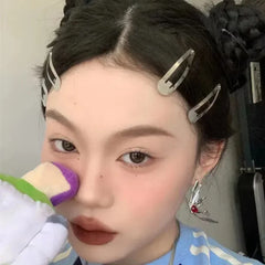 2/20pcs Silver Metal BB Hair Clips Girls Y2K Punk Drop Shaped Hairpins Hairclip Barre alternate view