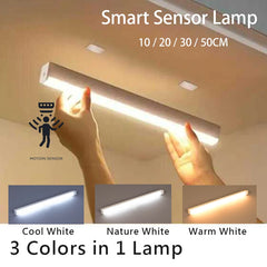 Wireless USB Rechargeable Motion Sensor LED Bar Light Induction Night Light Portable Cordless Magnet