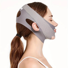 Face Slimming Bandage V Line Face Shaper Double Chin Reducer Face Lifting Belt Anti Wr close-up view