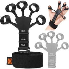 6 Level Finger Strengthener | Silicone Hand Grip Trainer for Guitar and Sports