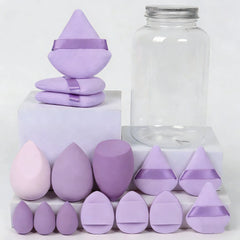 12pcs/15pcs Makeup Sponge Set | Super Soft Foundation Blender & Powder Puffs detail view