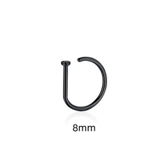 Women Men Fake Piering Nose Ring Earrings Fashion punk Non Piercing Nose Clip Stainles close-up view