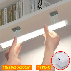 USB Rechargeable Motion Sensor LED Bar Light | 3-Mode Induction Night Light for Kitchen, Wardrobe, H
