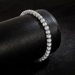 S925 Sterling Silver Tennis Bracelet with Zirconia | 4mm Fashion Wedding Jewelry alternate view