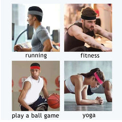Men Sport Elastic Headbands Thick Non-Slip Sweatband Sports Gym Headband Women Men Breat detail view