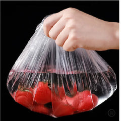 100 Pcs Elastic Food Covers, Disposable Plastic Bowl Lids for Fruit & Vegetable Stora alternate view