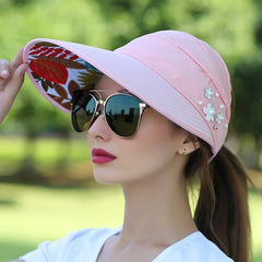 Sun Protection Hat for Women | Foldable UV Guard Visor detail view