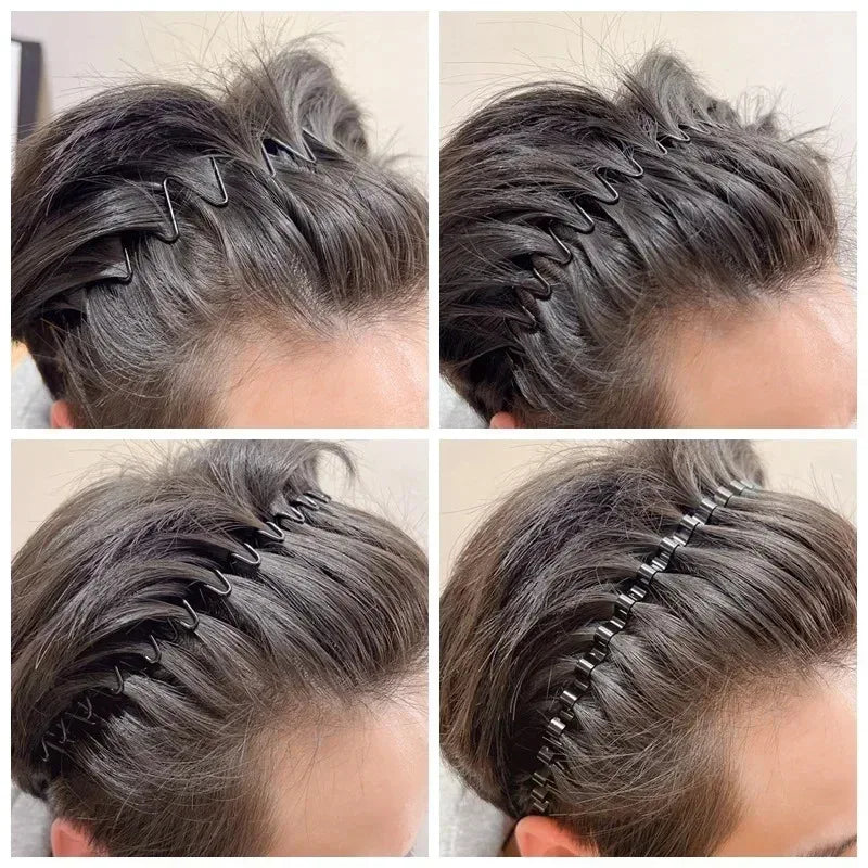 Invisible Iron Metal Headband for Men and Women Long Hair Sports Face Washing Wavy Hair Accessories