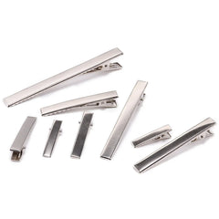 20/50Pcs 30/40/45/55/75/100mm Flat Metal Single Prong Alligator Hairpin Clip Base for DIY Hair Clips