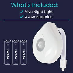 Toilet Motion Sensor Light | 8 Color Changing PIR LED Night Light for Bathroom detail view