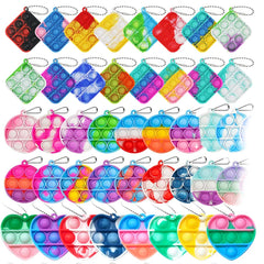 Pop Keychains Fidget Toys Bulk | Stress Relief Sensory Prizes for Classroom