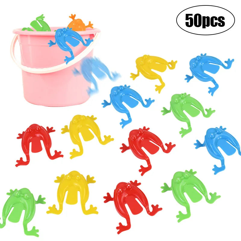 10-50Pcs Jumping Frog Bounce Fidget Toy Antistress Relieve Kids Birthday Party Favors Goodie Pinata