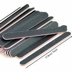5Pcs Emery Board Nail Files, Straight Sandpaper Files for Nail Art DIY Manicure close-up view