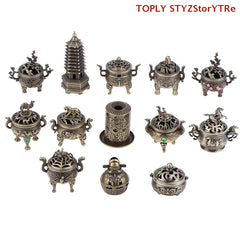 Alloy Lucky Incense Burner Bowl Incense Holder With Handle | Ancient Style Yoga Meditation Home Offi