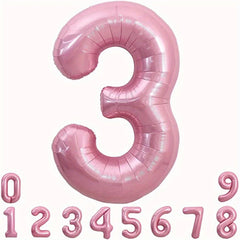 40-Inch Pink Foil Number Balloon | Birthday Party Decoration detail view