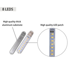 Mini USB LED Desk Lamp | 8 Color Night Light with Eye Protection close-up view