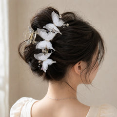 Sheer Butterfly Hair Claw Clip Women Korean Style Pearl Rhinestone Fairycore Hair Gra alternate view