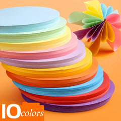100pcs High-Quality Round Colored Cardboard Sheets - Vibrant Assorted Colors for Art Projects, Origa