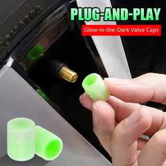 Luminous Tire Valve Caps Glowing Night Wheel Decor