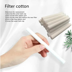 Filter Cotton Sticks for Humidifier | Replacement Wicks for USB Diffusers close-up view