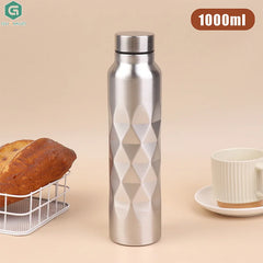 1000ML Metal Flask Drinkware Camping Sports Gym Single-Wall Stainless Water Bottle Le alternate view