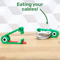 1/3pcs Fun Crocodile Cable Organizer Clip - Adorable Crocodile-Shaped Holder, PET Material Suitable