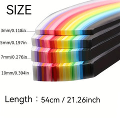 36 Colors Paper Strips Set | Rainbow Craft Paper for DIY Art Projects detail view