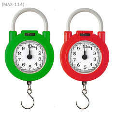 Portable 10kg Hanging Mechanical Scale | Luggage & Kitchen Weight Tool close-up view