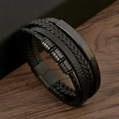 Classic Men's Leather Bracelet New Style Hand-woven Multi-layer Combination Accessory Fashion Man Je