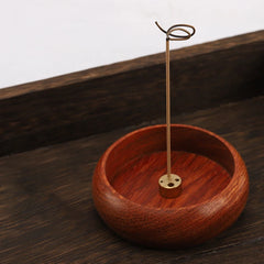 Wooden Incense Holder Ash Catcher | Bowl Shape Incense Burner close-up view