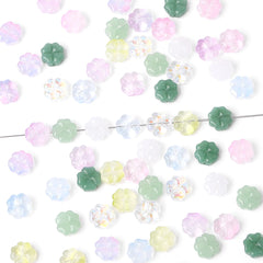 Leaf Flower Beads Scattered Beads Handmade Making Couple Bracelets Necklaces Earrings Je detail view