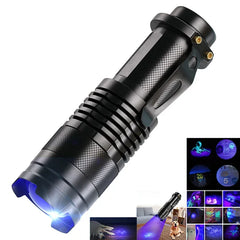 UV LED Flashlight 395nm Blacklight | Portable Pet Urine Detector & Scorpion Finder