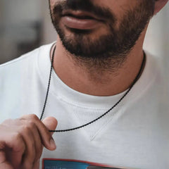 Vnox Twist Rope Chain Necklace for Men Women | Waterproof Stainless Steel Unisex Chain detail view