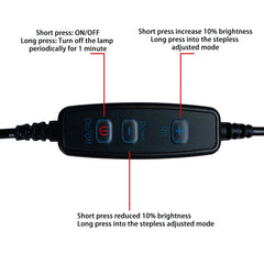Mini USB LED Desk Lamp | 8 Color Night Light with Eye Protection alternate view