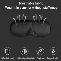 3D Sleeping Mask Eyepatch | Light Blocking Blindfold for Travel and Sleep close-up view